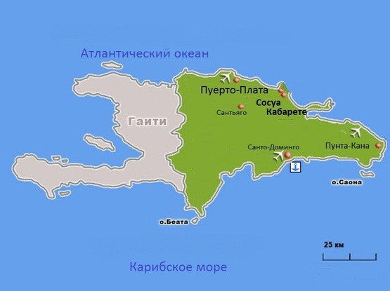 карта Гаити